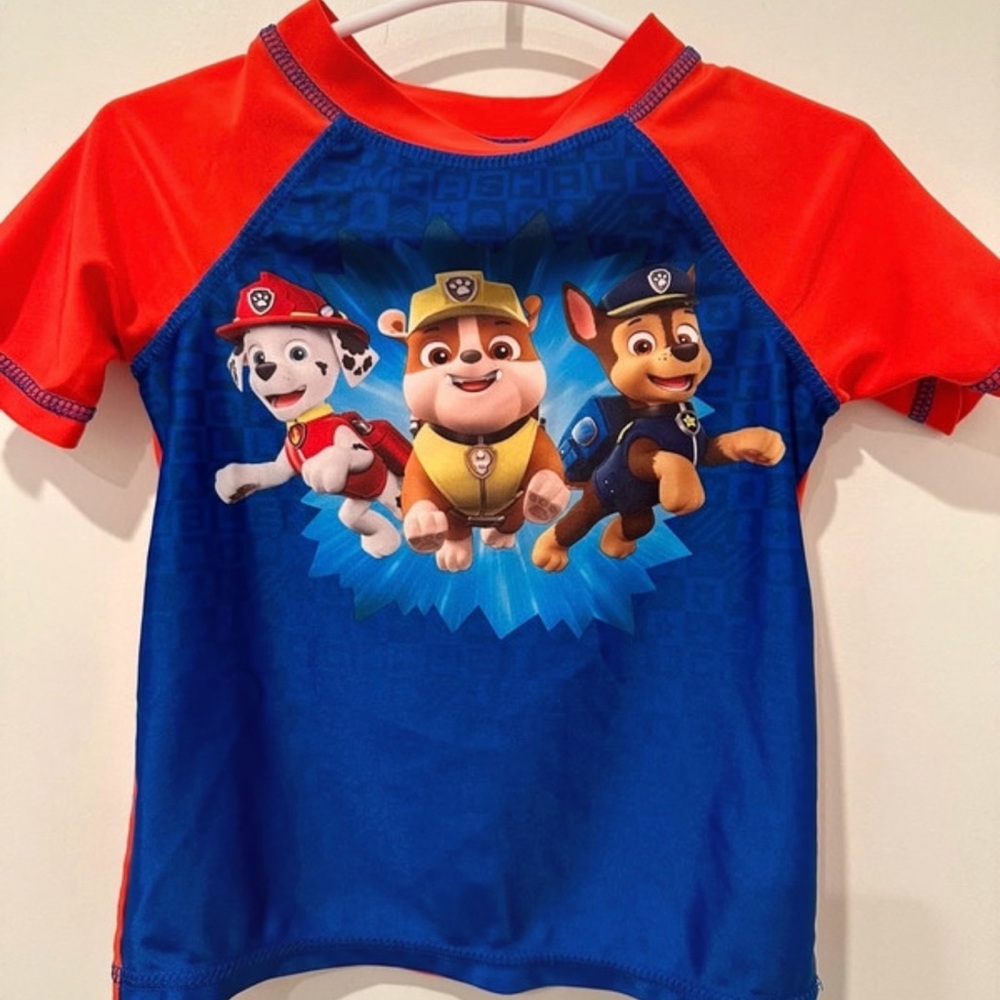 Paw Patrol Kids Swim Shirt - Red and Blue